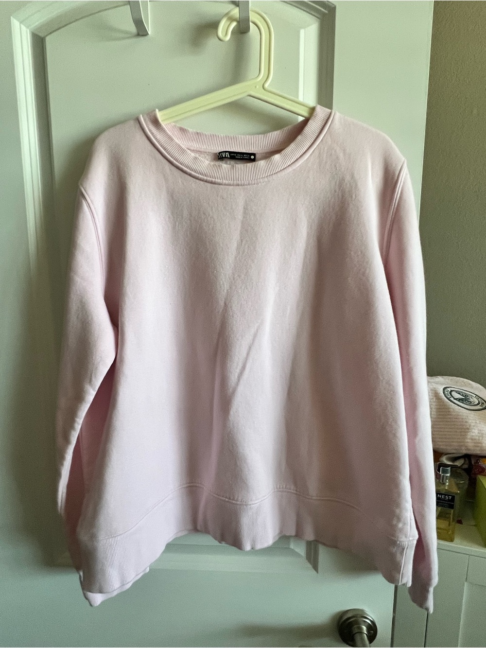 Zara Light Pink Crewneck Sweatshirt